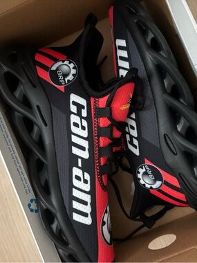 Can-Am Red and Black Athletic Sneakers Brsnd new